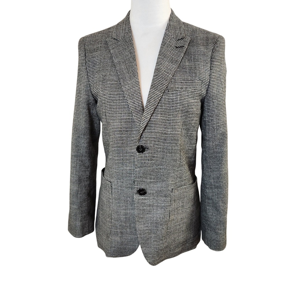 Isaac Mizrahi New York Houndstooth Blazer Jacket Womens Size 16‎ Office Designer